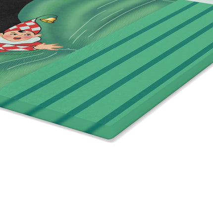 Easter Elf's Whimsy Glass Cutting Board
