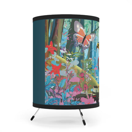 A Colorful Raptor Tripod Lamp