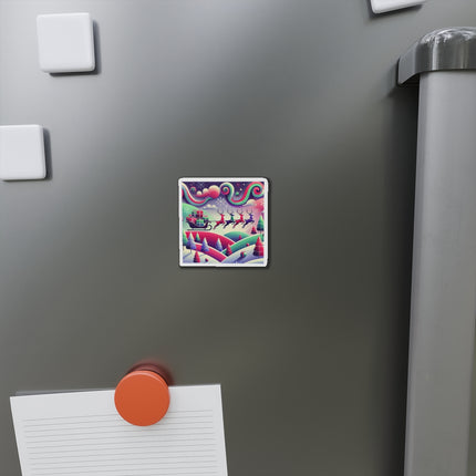 Festive Reindeer Flight Die-Cut Magnets (5 Sizes)