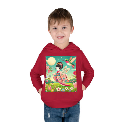 Geisha Fairy and the Hummingbird Blossom Toddler Pullover Fleece Hoodie