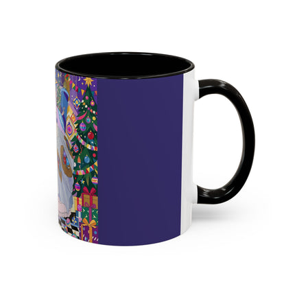 🎄✨ The Lady Of The Christmas Ornament Colorful Mug – Art Deco Holiday Fantasy