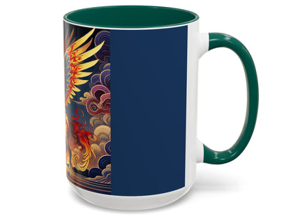 Flame-Winged Horse at Sunset Colorful Mugs (11oz, 15oz)