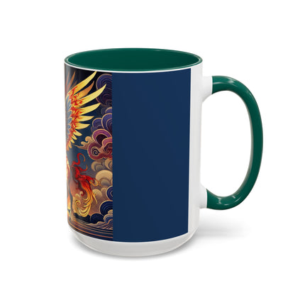 Flame-Winged Horse at Sunset Colorful Mugs (11oz, 15oz)