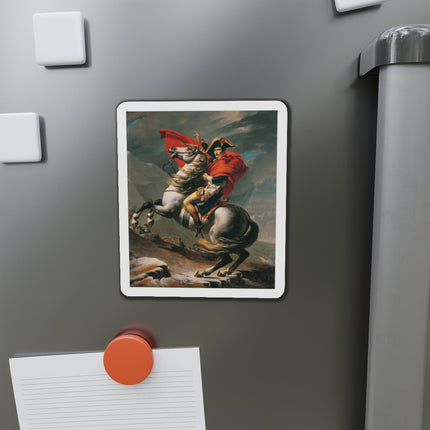 Napoleon Crossing the Alps by Jacques-Louis David Die-Cut Magnets (5 Sizes)