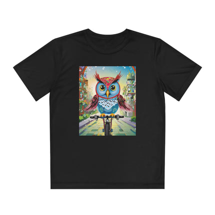 Cycling Owl Youth Competitor Tee – Urban Adventure & Playful Energy