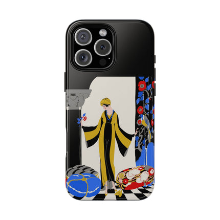 Art Deco Flapper in Yellow Robe Phone Case – Elegant Glamour & Exotic Charm