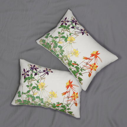 Aquilegia Flower by Tanigami Kônan Spun Polyester Lumbar Pillow