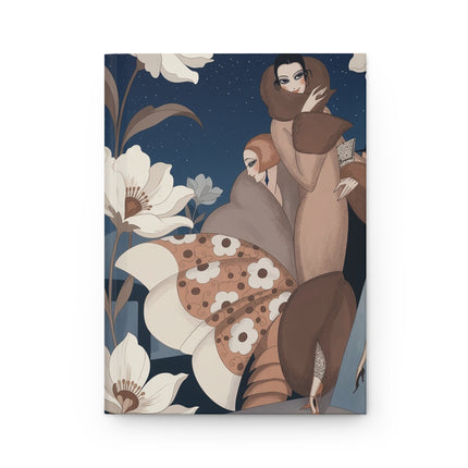 🌙🌸 The Ladies Of The Midnight Flower Garden Hardcover Journal – Art Deco Nocturnal Elegance