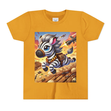 Zebra on the Run Youth Short Sleeve Tee