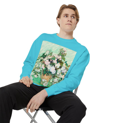 Roses by Vincent Van Gogh Unisex Garment-Dyed Sweatshirt