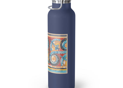 Reproduction of S-Spiral Frieze by Emile Gilliéron Copper Vacuum Insulated Bottle, 22oz