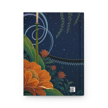 🌙🎭 The Lady Of The Midnight Masquerade Garden Hardcover Journal – Art Deco Pierrot Fantasy