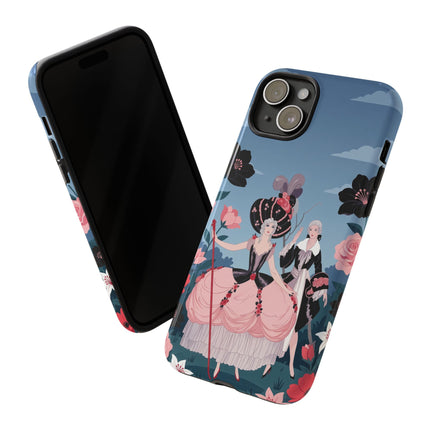 🌹🎭 The Rose Masquerade Promenade Phone Case – Art Deco Floral Elegance
