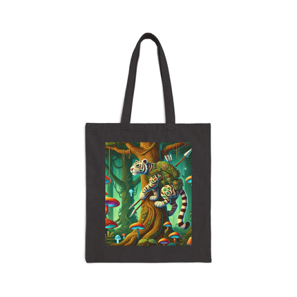 Silent Stripes Cotton Canvas Tote Bag
