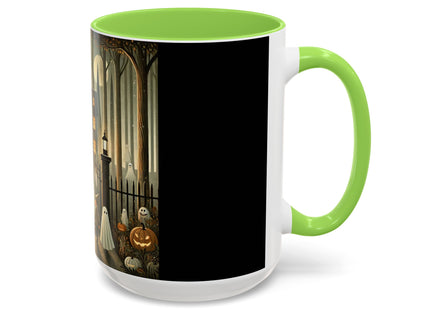 Ghostly Welcome – A Halloween Night Colorful Mugs (11oz, 15oz)