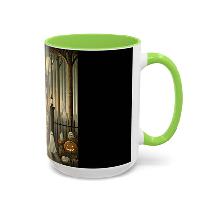 Ghostly Welcome – A Halloween Night Colorful Mugs (11oz, 15oz)