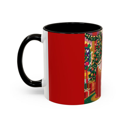 🎄💃 The Christmas Mirror Duet Colorful Mug – Art Deco Holiday Elegance
