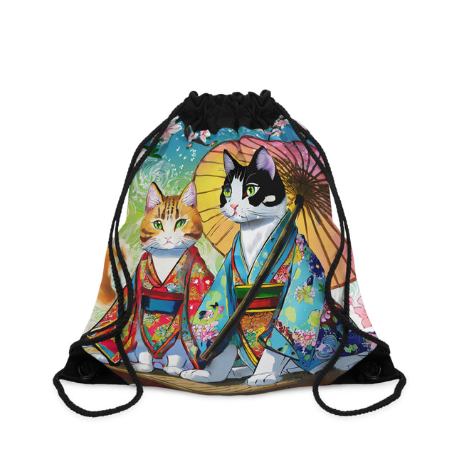 Kimono Kitties Drawstring Bag