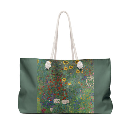 Farm Garden with Sunflowers by Gustav Klimt Weekender Bag