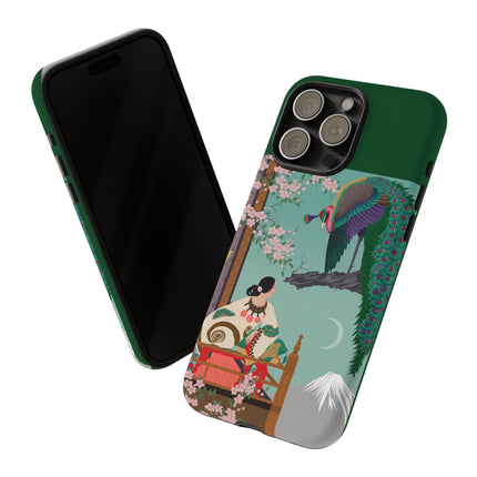 Peacock Garden Phone Case – Japanese Elegance & Timeless Beauty