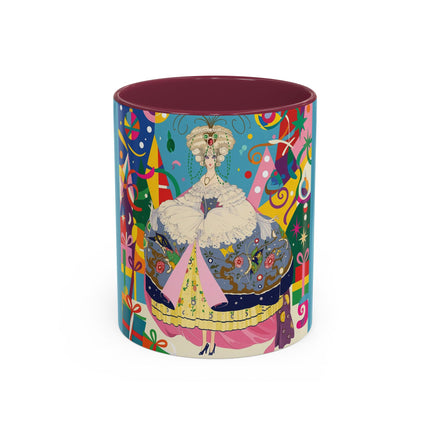 🎀✨ The Christmas Court Of Joy Colorful Mug – Art Deco Holiday Fantasy