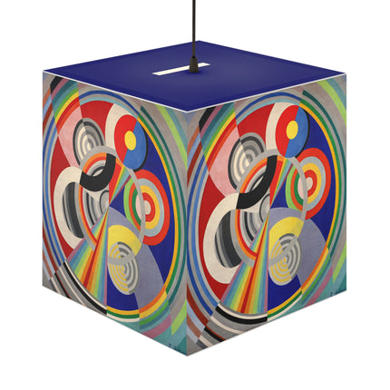 Rythme No. 1 by Robert Delaunay Light Cube Lamp