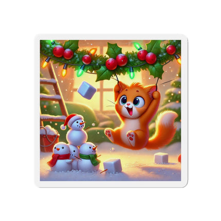 Naughty or Nice Kitten Christmas Die-Cut Magnets (5 Sizes)