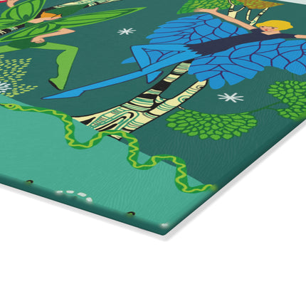 Enchanting Fairies of A Midsummer Night's Dream Glass Cutting Board