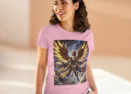 Valkyrie Descending Through Storm Women's Midweight Cotton Tee