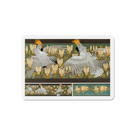 Cockatoos and Magnolia by Maurice Pillard Verneuil Die-Cut Magnets (5 Sizes)