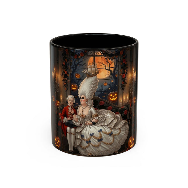 🌙🎃 The Moonlit Pumpkin Parlor Colorful Mug – Elegant Halloween Charm