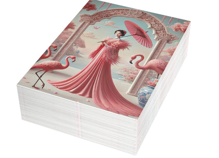 Petals, Porcelain, and Flamingos Postcard Bundles (envelopes included) - Bundles of 10, 30, 50 Pieces