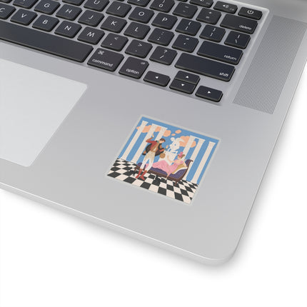 🐈🏛️ The Grand Salon Courtship Kiss-Cut Stickers – Art Deco Neoclassical Romance