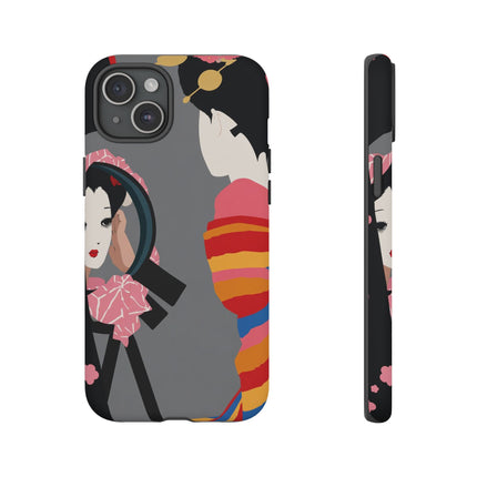 Geisha Mirror Phone Case – Elegant Reflection & Timeless Beauty