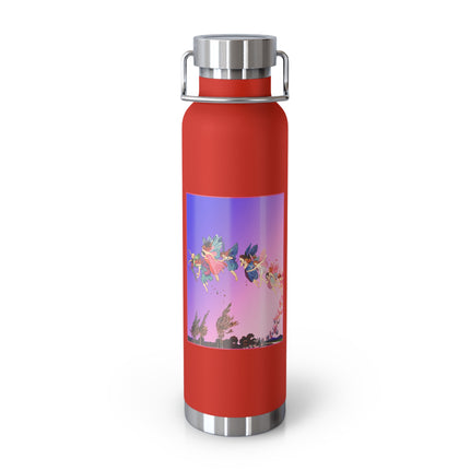 Fairies, Pixies, and Petals in Twilight's Embrace Copper Vacuum Insulated Bottle, 22 oz
