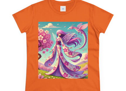 Petals in the Wind: The Kimono Fairy and the Sky Dragon Cotton Tee
