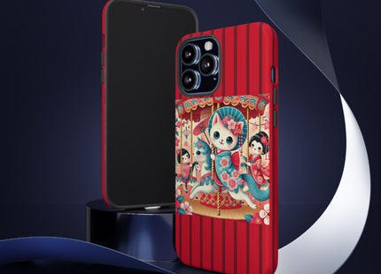 Geisha Kitten's Enchanted Carousel Phone Cases