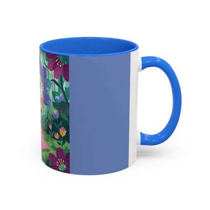 The Lady Of The Enchanted Mirror Colorful Mugs – Art Deco Botanical Elegance