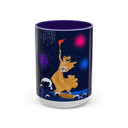 Liberty's Triumph Colorful Mugs – Art Deco Glory & Triumphant Spirit