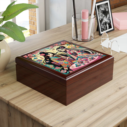 Cherry Blossom Tea Fairies Jewelry Box – Whimsical Kimono Tea Ritual