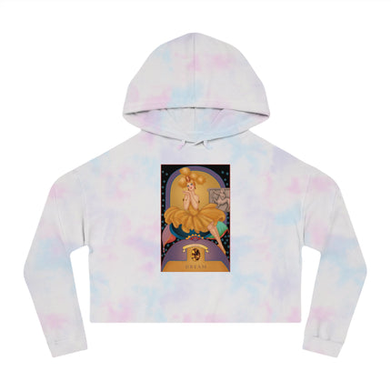 November & Topaz (from the Gem Series) by Sofia Chiostri Women’s Cropped Hooded Sweatshirt