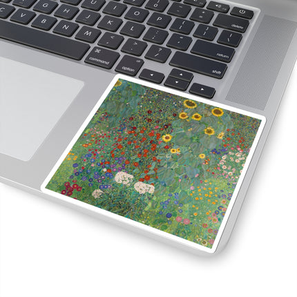 Farm Garden with Sunflowers by Gustav Klimt Kiss-Cut Stickers (4 Sizes)