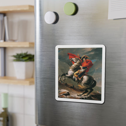 Napoleon Crossing the Alps by Jacques-Louis David Die-Cut Magnets (5 Sizes)