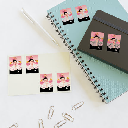 Pierrot & Fairies Dressed in Pink by Sofia Chiostri Sticker Sheets