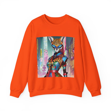 Cyber Cat Glamour Unisex Heavy Blend™ Crewneck Sweatshirt