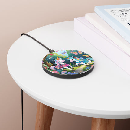 Baby Unicorns and Fluttering Butterflies Wireless Charger