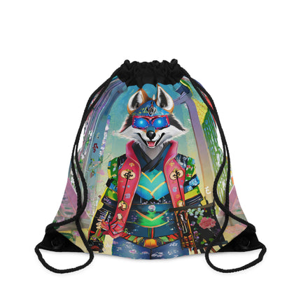 Cyber Hyena Drawstring Bag
