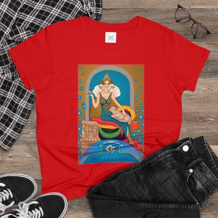 April & Diamond (from the Gem Series) by Sofia Chiostri Women's Midweight Cotton Tee