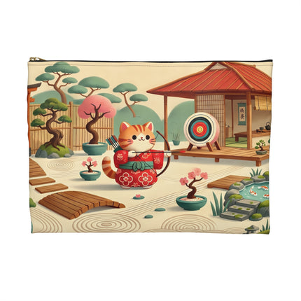 Archer Kitten in the Zen Garden Accessory Pouch – Focus, Whimsy & Zen Balance