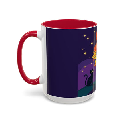 🎃🕯️ Moonlit Pumpkin Masquerade Colorful Mug – Whimsical Halloween Charm